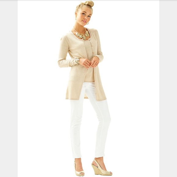 Lilly Pulitzer Gold Metallic Jacey 